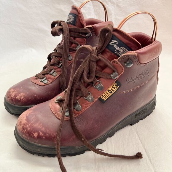 Vintage Vasque boots Sundowner Goretex US womens 8 brown leather lace up hiking - Picture 3 of 15